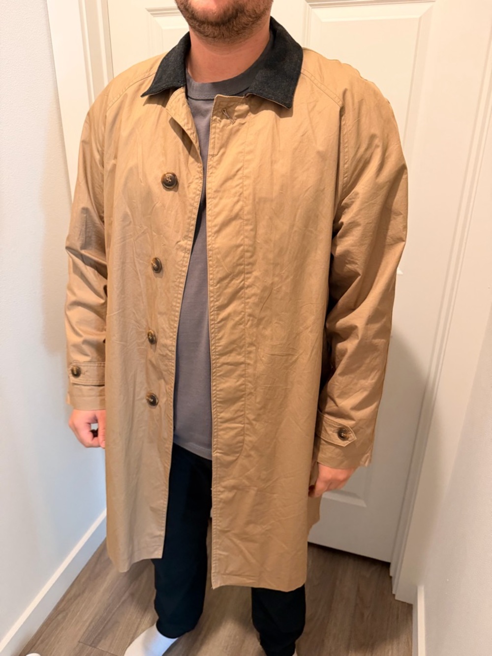 Men's Tan Long Coat ZARA